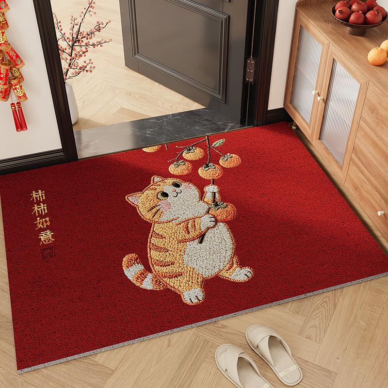 Cartoon Entry Door Floor Mat, Entrance Anti-Skid And Wear-Resistant Silk Ring Floor Mat, Indoor Door Scraping Mud And Dust Removal Floor Mat