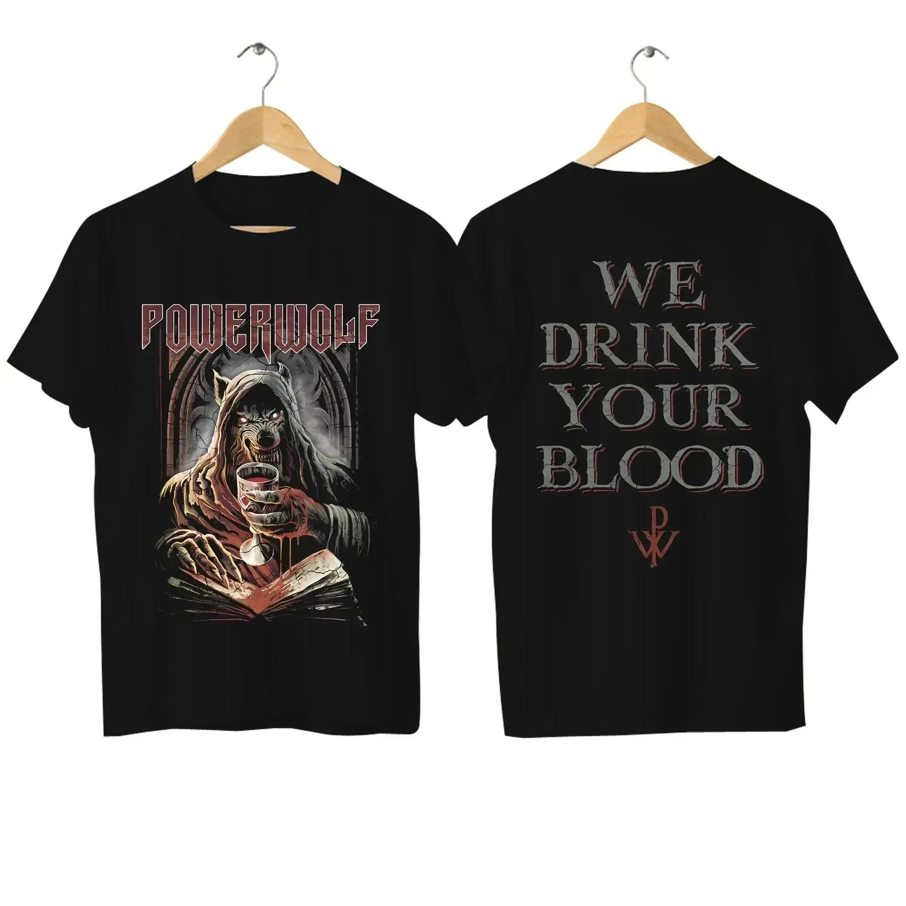 

2025 Powerwolf T Shirt Casual Via Dolorosa T-shirt Graphic Oversized Breathable Comfortable Streetwear S-3XL Cool Tee S