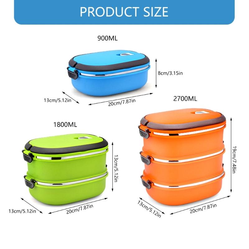 Stainles Steel Food Storage Container Many Tiers Insulated Lunch Boxs for Home Use