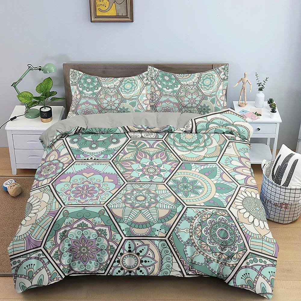 3D Printed Bohemian Duvet Cover Set Ethnic Mandala Bedding Set For Bedroom Quilt Cover King Twin Single Size Home Textile