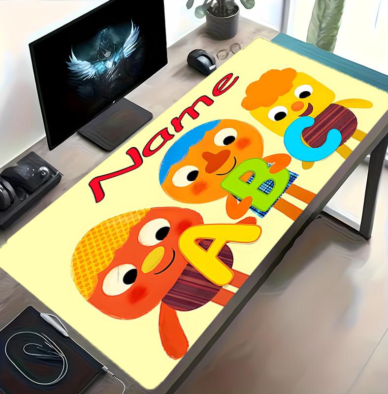 Customizable Name Super Simple Songs Pattern Gaming Mouse Pad-Non Slip Rubber Base,Perfect Gamers,Esports,Ideal Gift Gaming Enthusiasts