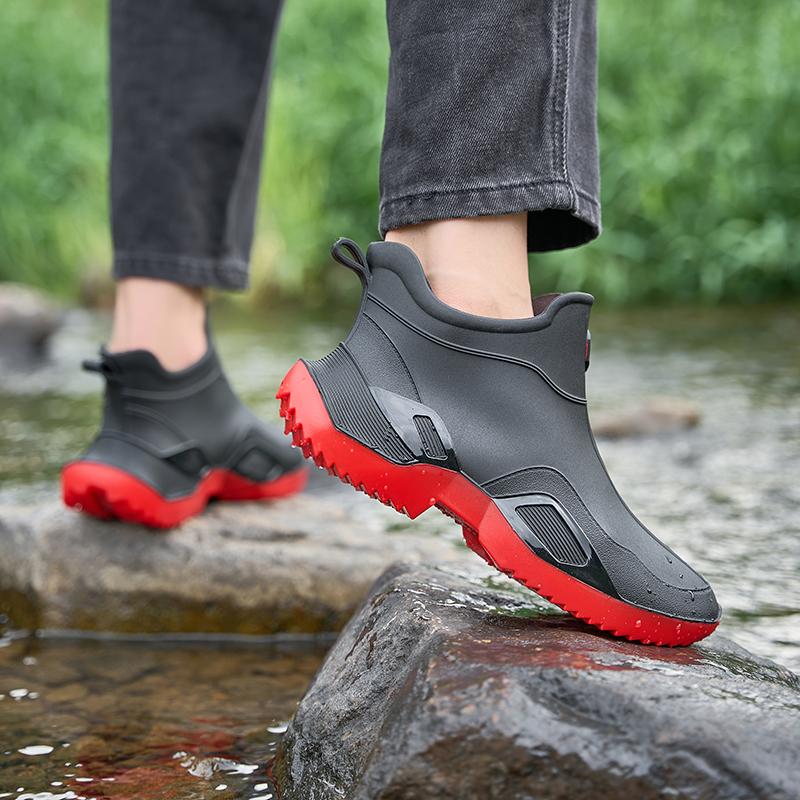 Low-cylinder Rain Shoes For Men And Women: Outdoor Fishing Waterproof Shoes, Stylish Style For Outdoor Wear, Rubber Shoes