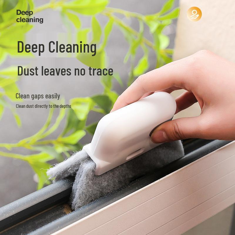 2-in-1 Removable Window Groove & Sill Brush for Multifunctional Household Cleaning