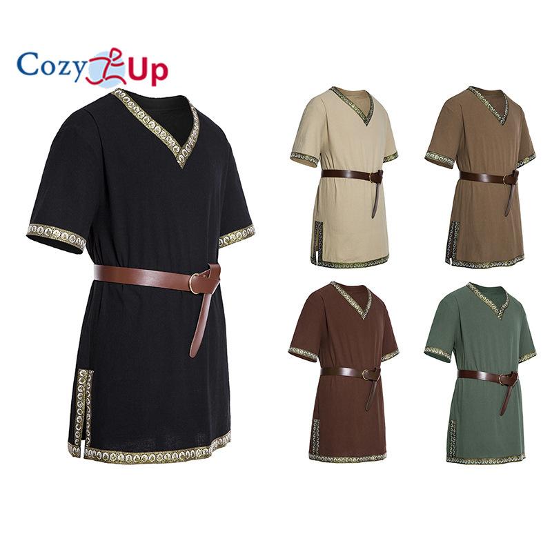 Cozy Up Mens Medieval Costume Viking Knight Tunic Halloween Renaissance ...