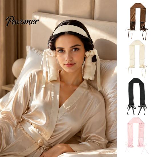 No Heat Curling Hair Band with Comb, Adjustable Drawstring Curler Headband, Women Overnight Tool for Long Thick Styling Tools