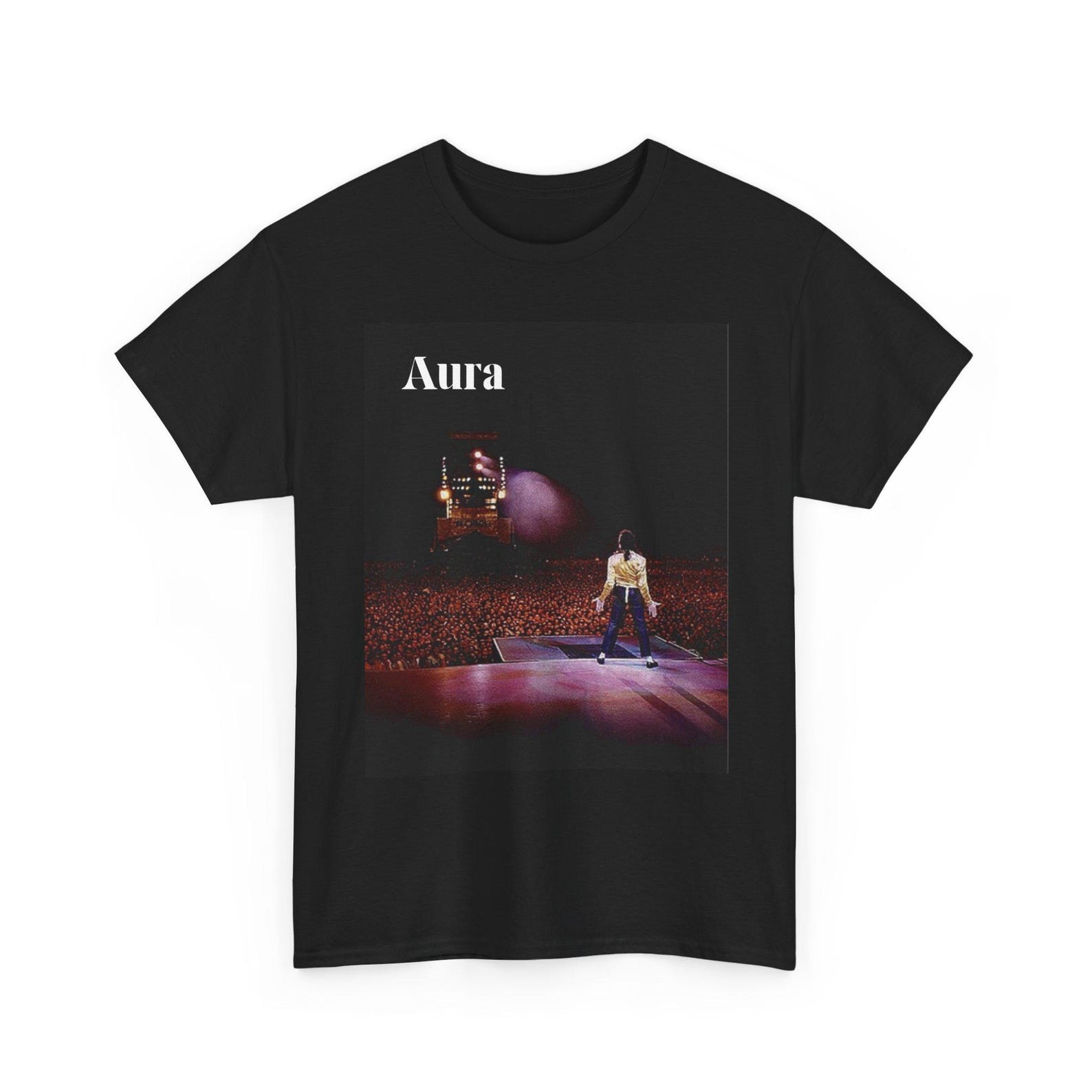 Michael Jackson Aura concert photo Tee | MJ Live stage crowd graphic T-Shirt L