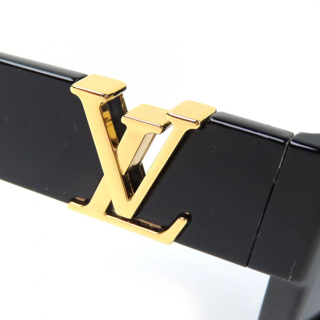 Great LOUIS VUITTON sunglasses LV Sleek Square black mens Z2062E Used