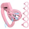 Black Leather Male Chastity Belt - Adjustable Strap-On Pants with Lock for Silicone Cock Cage
