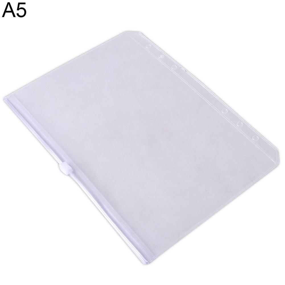 PVC Zipper Bag A5/A6/A7 Zippered Lock Envelope Document File Bag Transparent Pocket Organizer Zipper Bag 2020