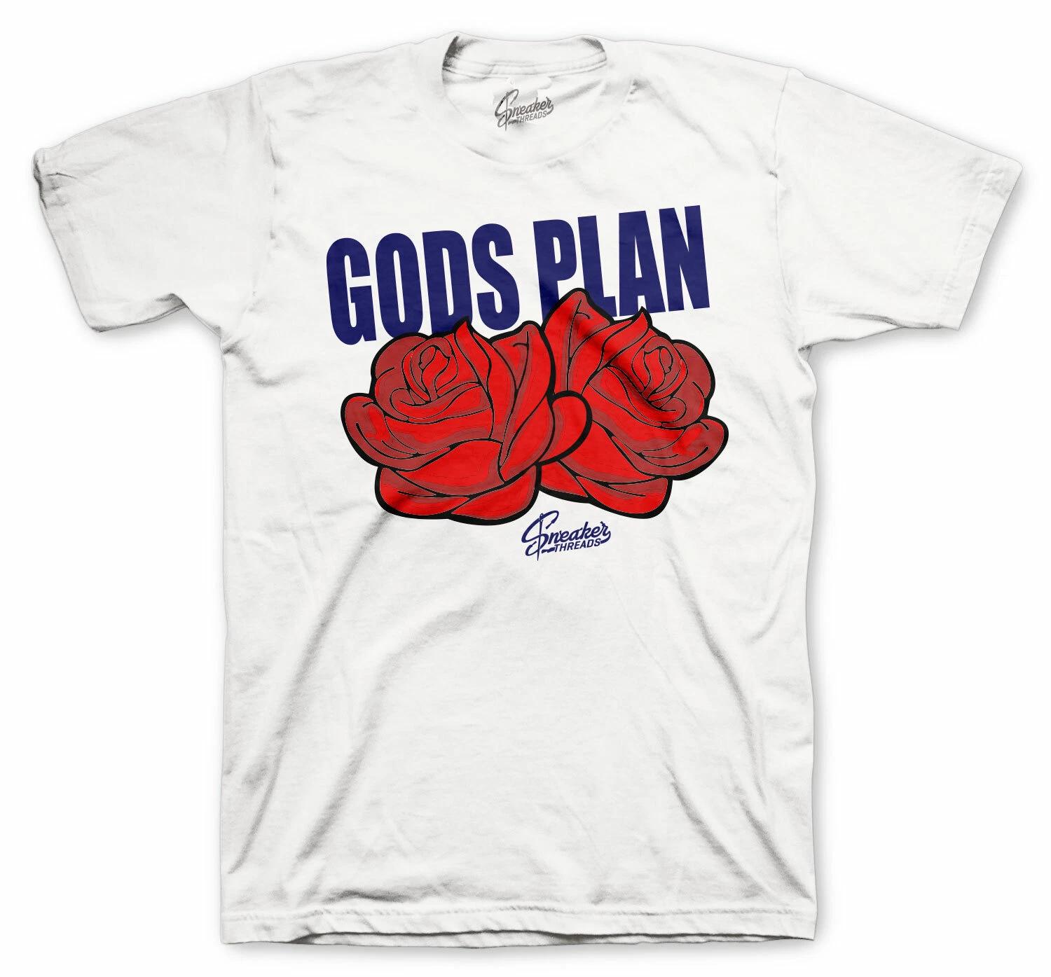 Shirt Match Foamposite Blue Void Foam Shoes Tee - Gods Plan Tee 2XL