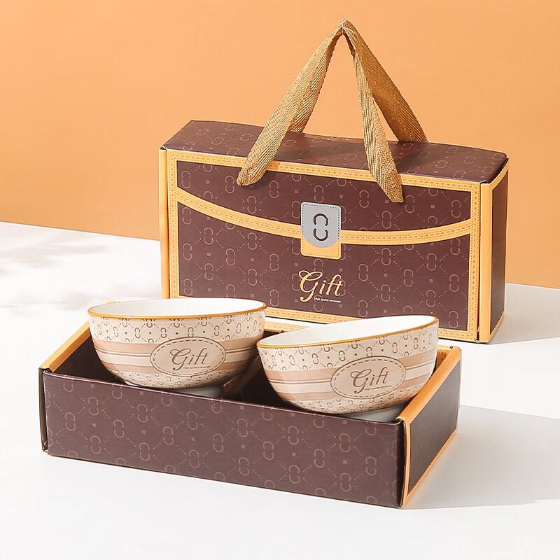 Elegant Cream French Style Ceramic Bowl Gift Set (2-Piece)