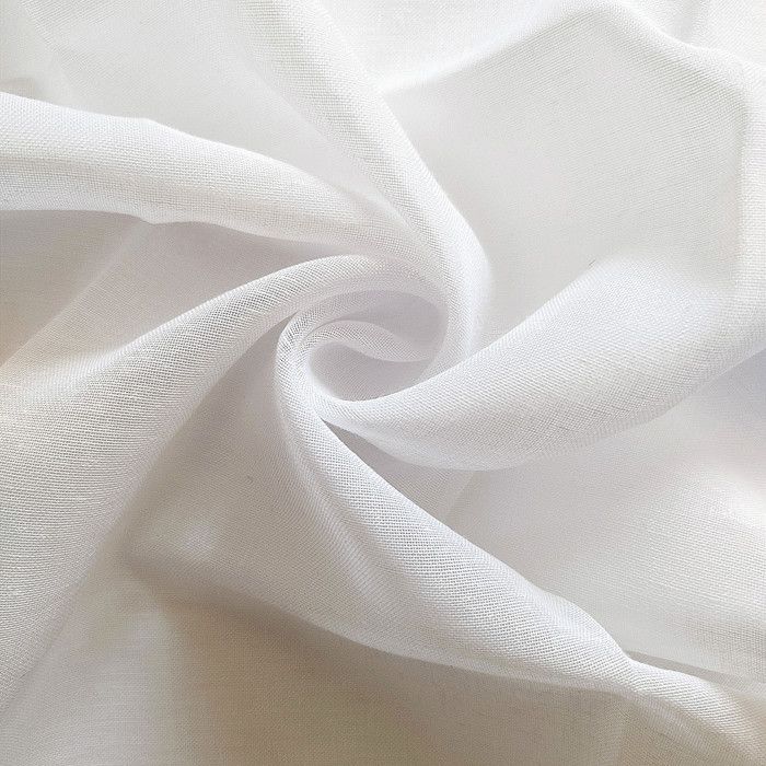 Voilage lin pour porte fenêtre 70x200 cm LINEN blanc, par Soleil d'Ocre
