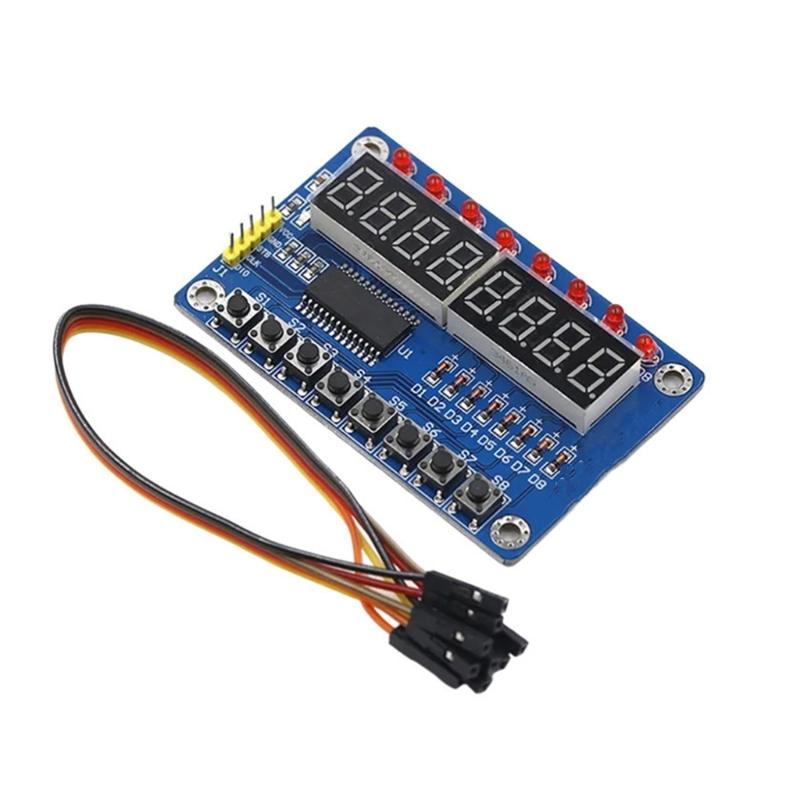 

Digital Tube Output Board TM1638 Digital LED Tube Module Responsive Input Indicators Lights For Microcontroller Systems