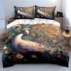 Elegant Peacock Decorative Set Soft Comfortable Duvet Cover Bedding Set Included 1*Duvet Cover & 2*Pillowcases, Gift