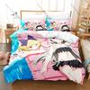Cute Daily Vampire Manga Tonari No Kyuuketsuki-san Art Print Bedding Set 3in1 1 Duvet Cover 2 Pillowcases Soft Household Bed