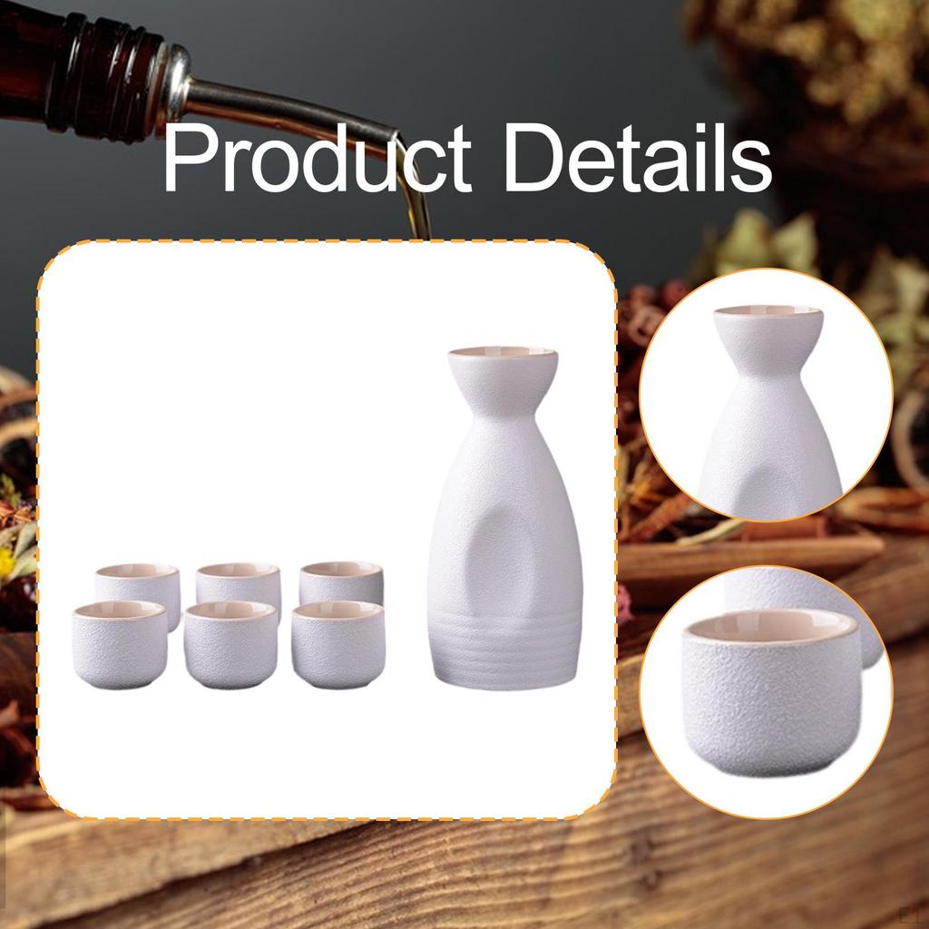 Ceramic Sake Pot and Cups Creative Crafts Drinkware for Home Office Cupboard Cabinet Decor