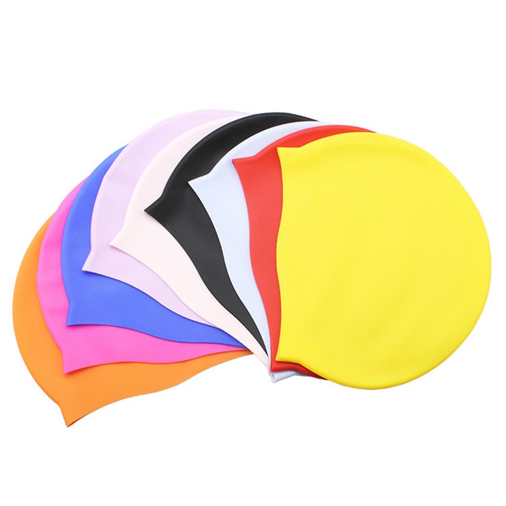 Silicone Swim Cap High Elasticity Waterproof Swimming Hat Ear Protection Comfortable Fit Stretchable Material Durable Design
