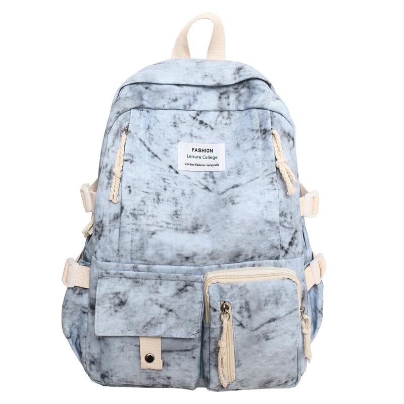 

Новый школьный рюкзак милый рюкзак для девочки для кампуса маленький свежий большой вместимости рюкзак для средней школы синий