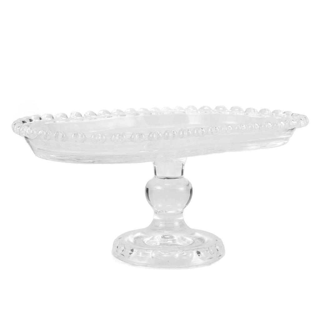 Dessert Tray Party Exquisite Fruit Base Food Decorative Crystal Glass Snack Plate