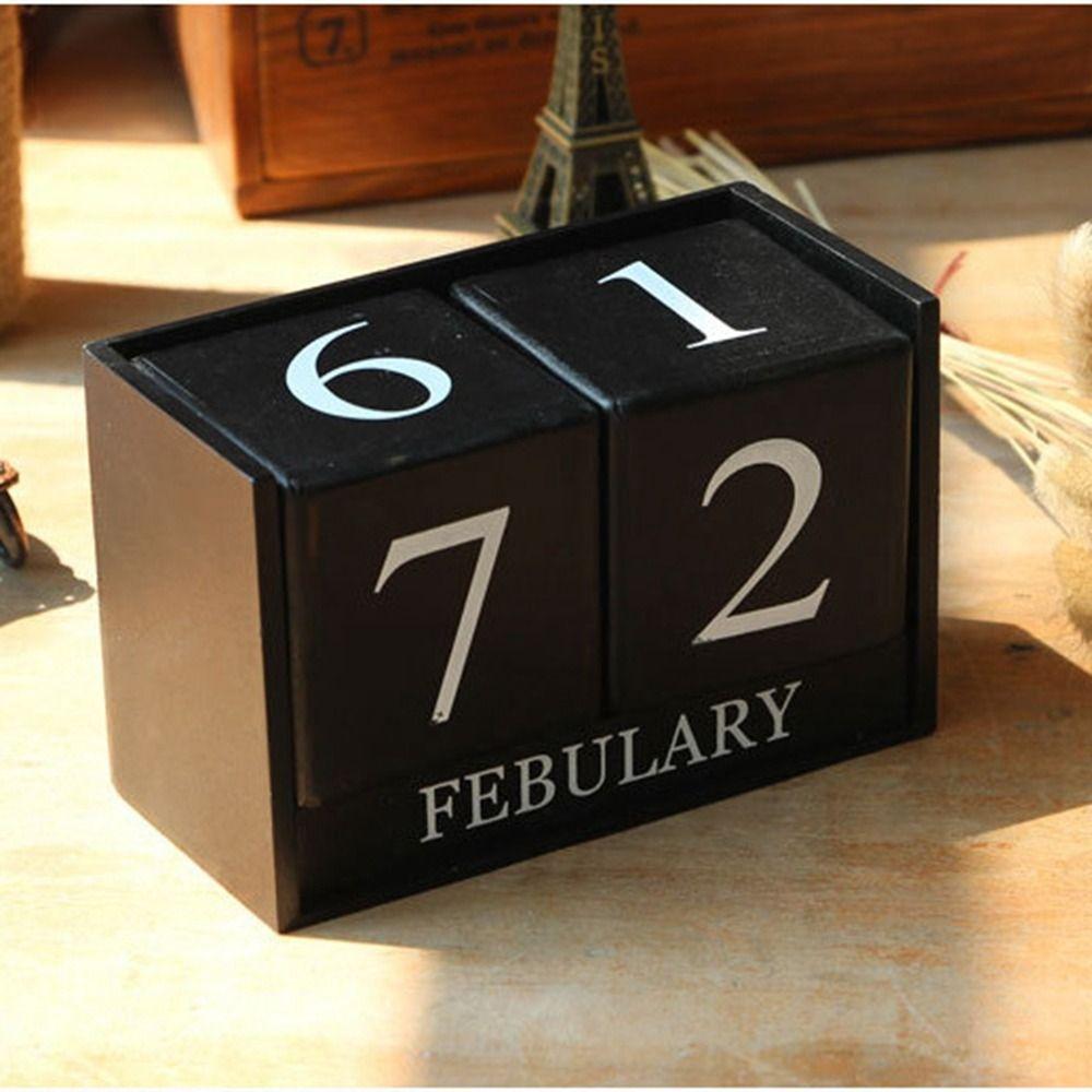 Eternal Blocks Building Blocks Calendar Pastoral Style Cube Calendar  Home Decor