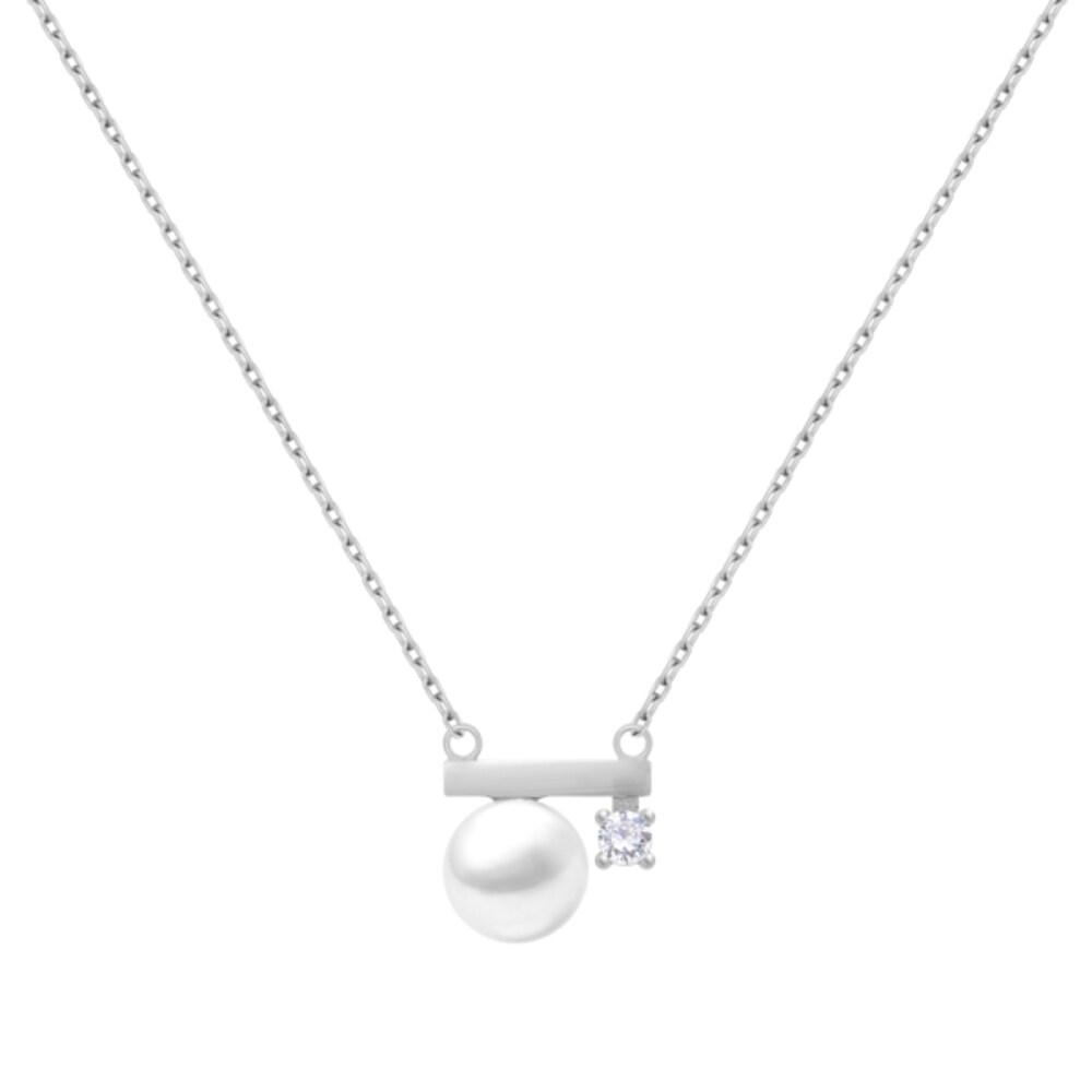 [Handmade/92.5 Silver Necklace] Sweetie Chat Necklace / Pearl Necklace+
