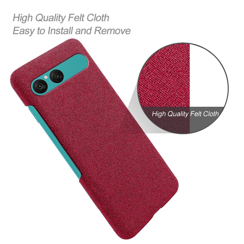 For Sony Xperia 10 VII Phone Case Cloth Texture Anti-Scratch Protective PC Back Cover