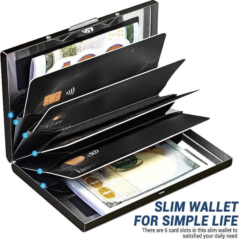 Bank Credit Card Holder Wallets Men Slim Thin Box Mini Minimalist Cardholder Case Card Pack Card Box Card Clip