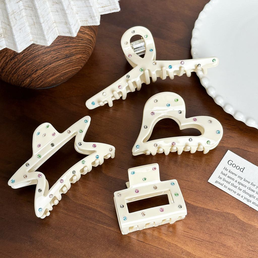 Acetate Rhinestonedecorated Unique Hair Claw Clips For Women Offering A Touch Of Glamour And Style