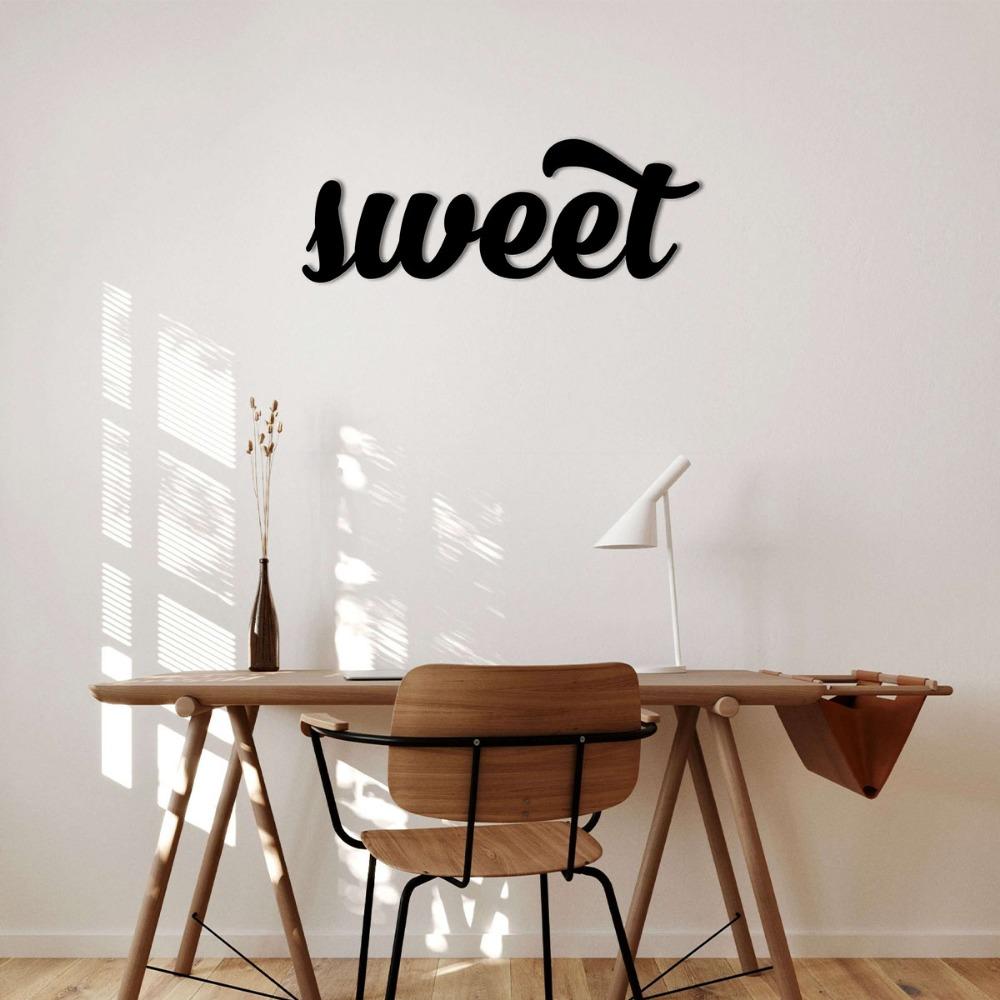 Sweet Metal Wall Sign: Charming Dessert Lover Accent for New Home—Stylish Sweet Tooth Decor for Living Room and Home Decoration