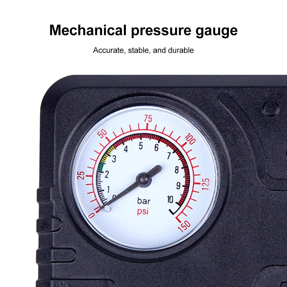 Car Tire Inflator DC 12V Emergency Air Pump with Pressure Gauge Cigarette Lighter Connector Portabe Air Compressor Accessories