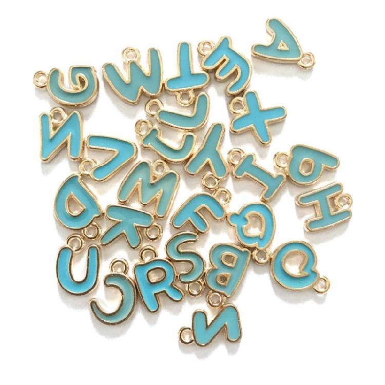 ABC Alphabet Mini A-Z Letter Pendant for Personalized Jewelry Making Letter Set