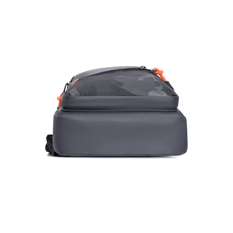 Pánská multifunkční taška přes rameno Messenger látková hrudní taška crossbody ležérní kabelka s otvorem pro sluchátka