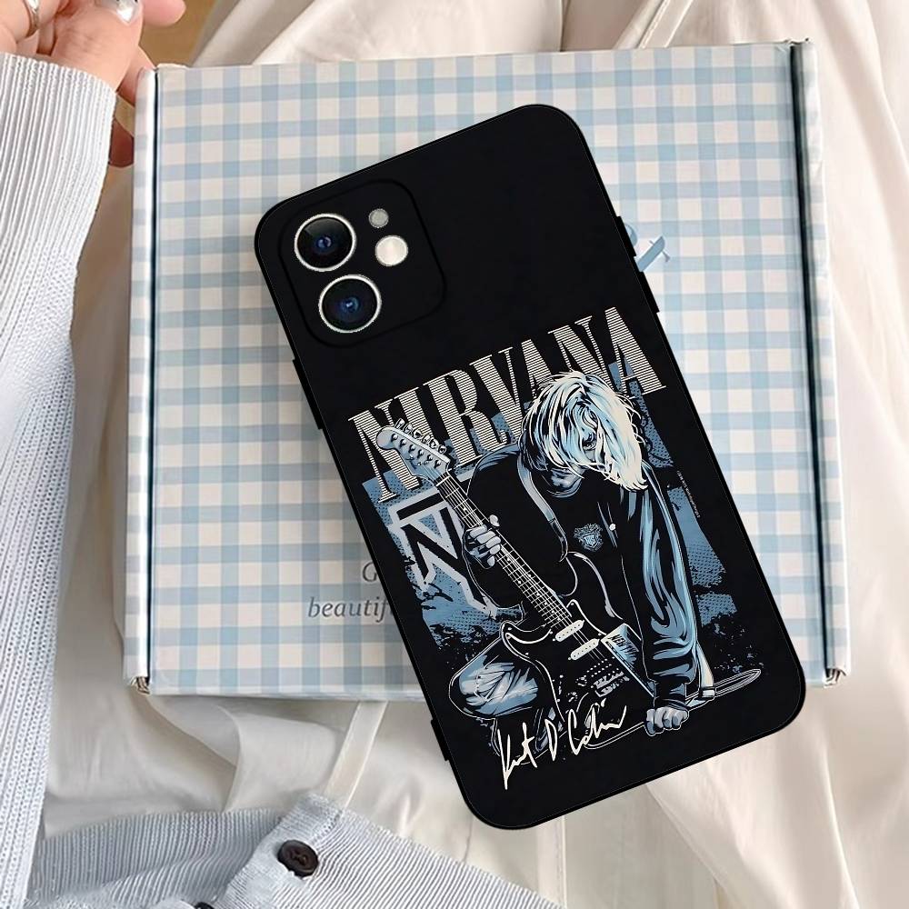 K-NirvanaS B-RockS Band Phone Case Black Phone Case For IPhone 17/16/15/13/14 Pro Max/ 11Plus/X/Xr/Xs Max 13mini