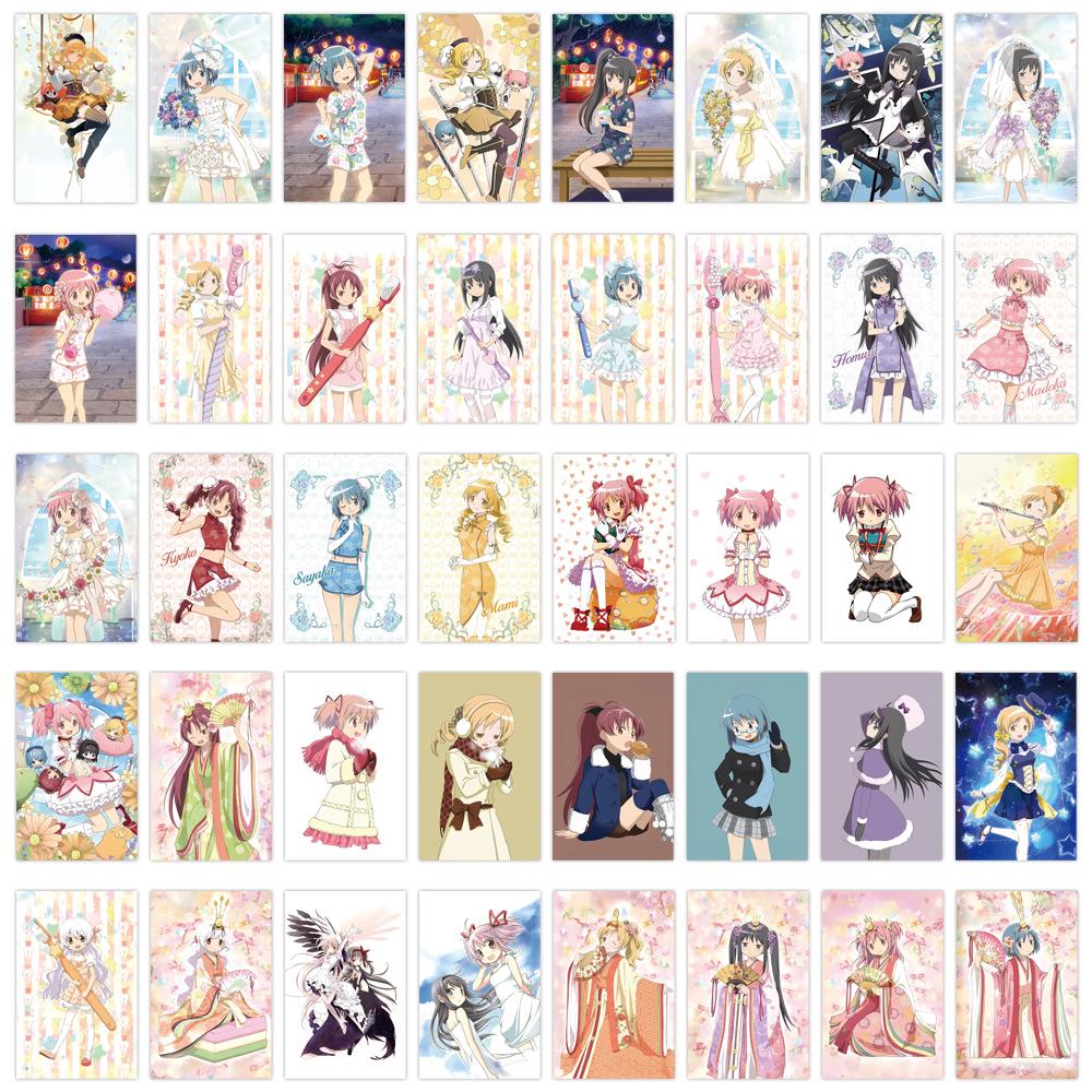 Magical Girl Madoka Magica Anime Stickers - 80 Sheets for DIY Journals, Stationery, Phone & Laptop Decor