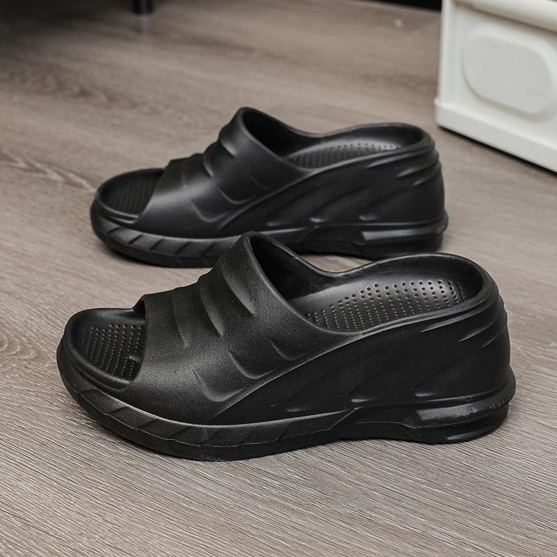 

Модные тапочки для верхней одежды 2024 года, летние новые туфли на каблуке Matsuke, модные нескользящие тапочки с толстой подошвой для женщин