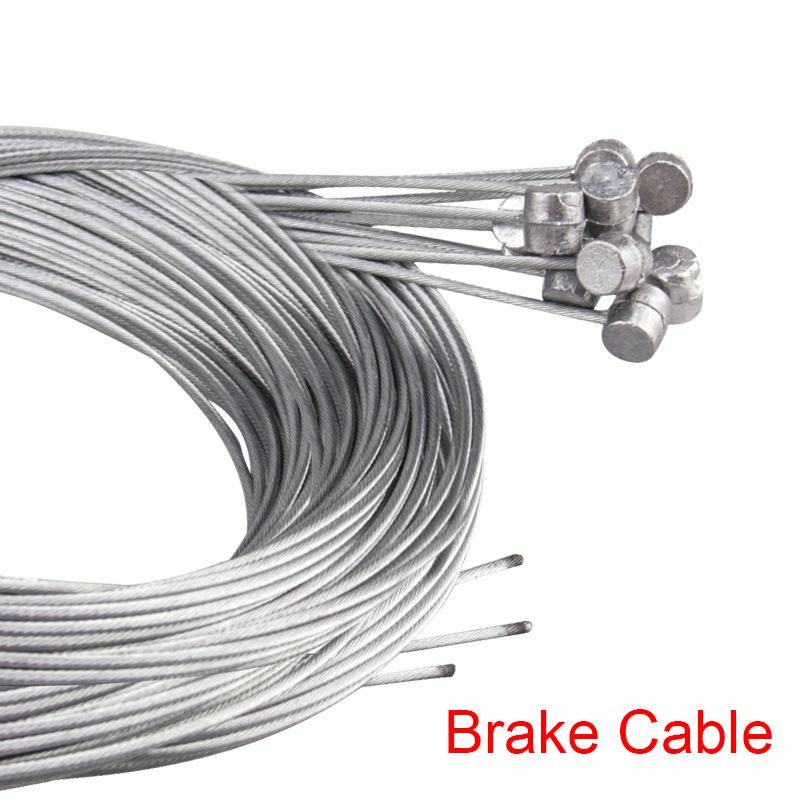 10PCS MTB Bicycle Brake Line Stainless Steel Gear Shift Cable 1.7/2M Road Bike Speed Line Fixed Gear Inner CableWire for Cycling