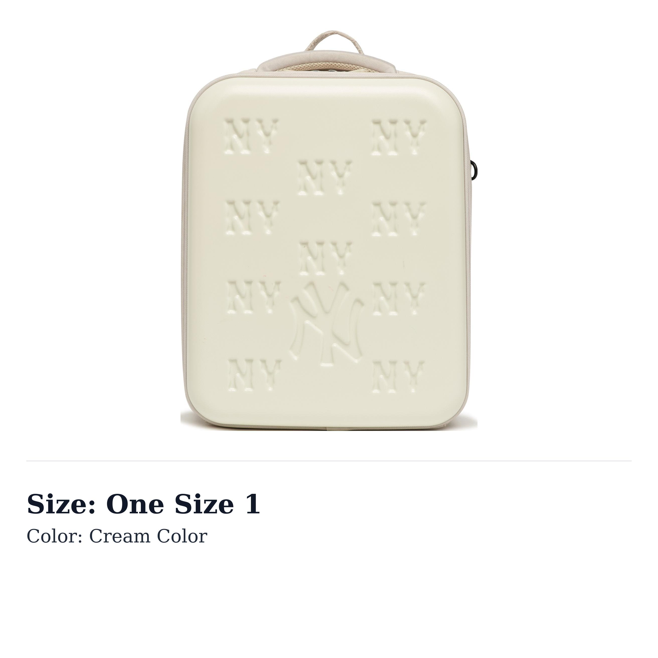 MLB Polyurethane Backpack Regular Womens Cream 7ABKM013N-50BGL One Size 1