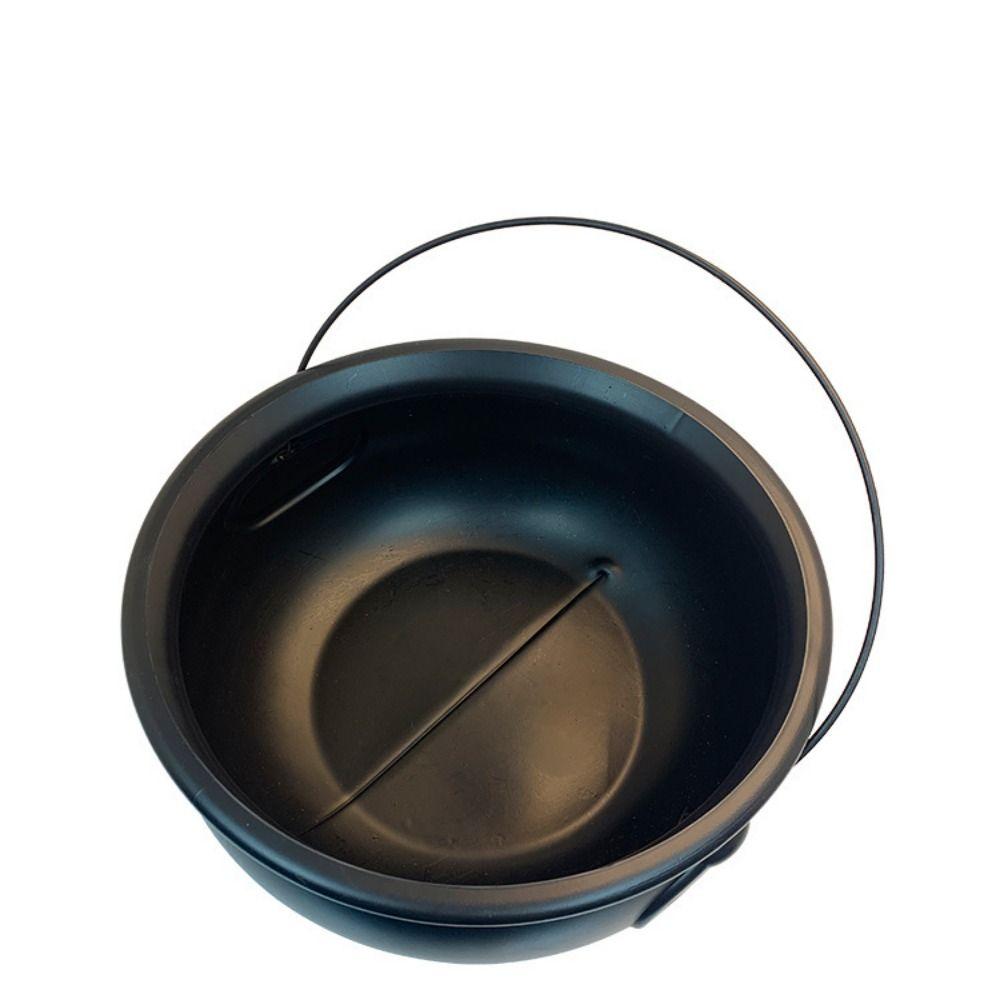 Plastic Halloween Cauldron Black Treat Container Festival Candy Bowl  Holiday Decoration