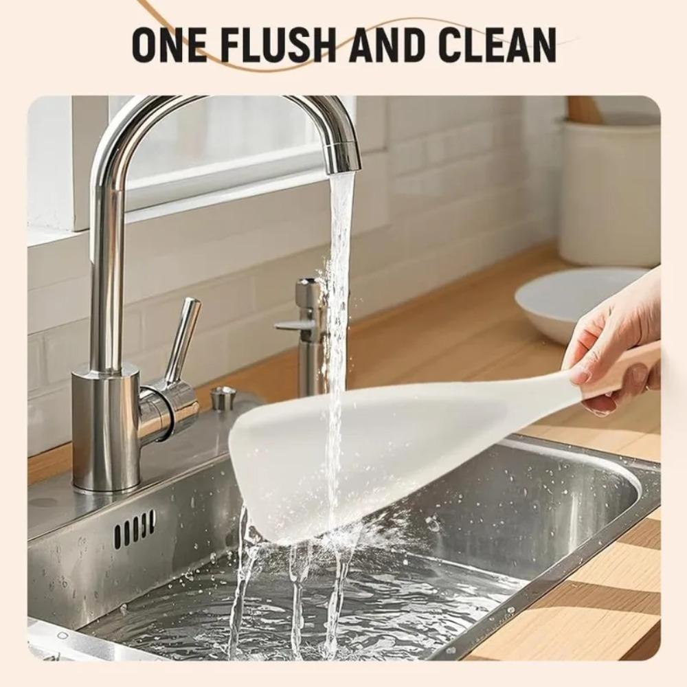 2Pcs Japanese Style Silicone Salad Spatula Nonstick Rice Spoon Cooking Shovel Non-stick Pan