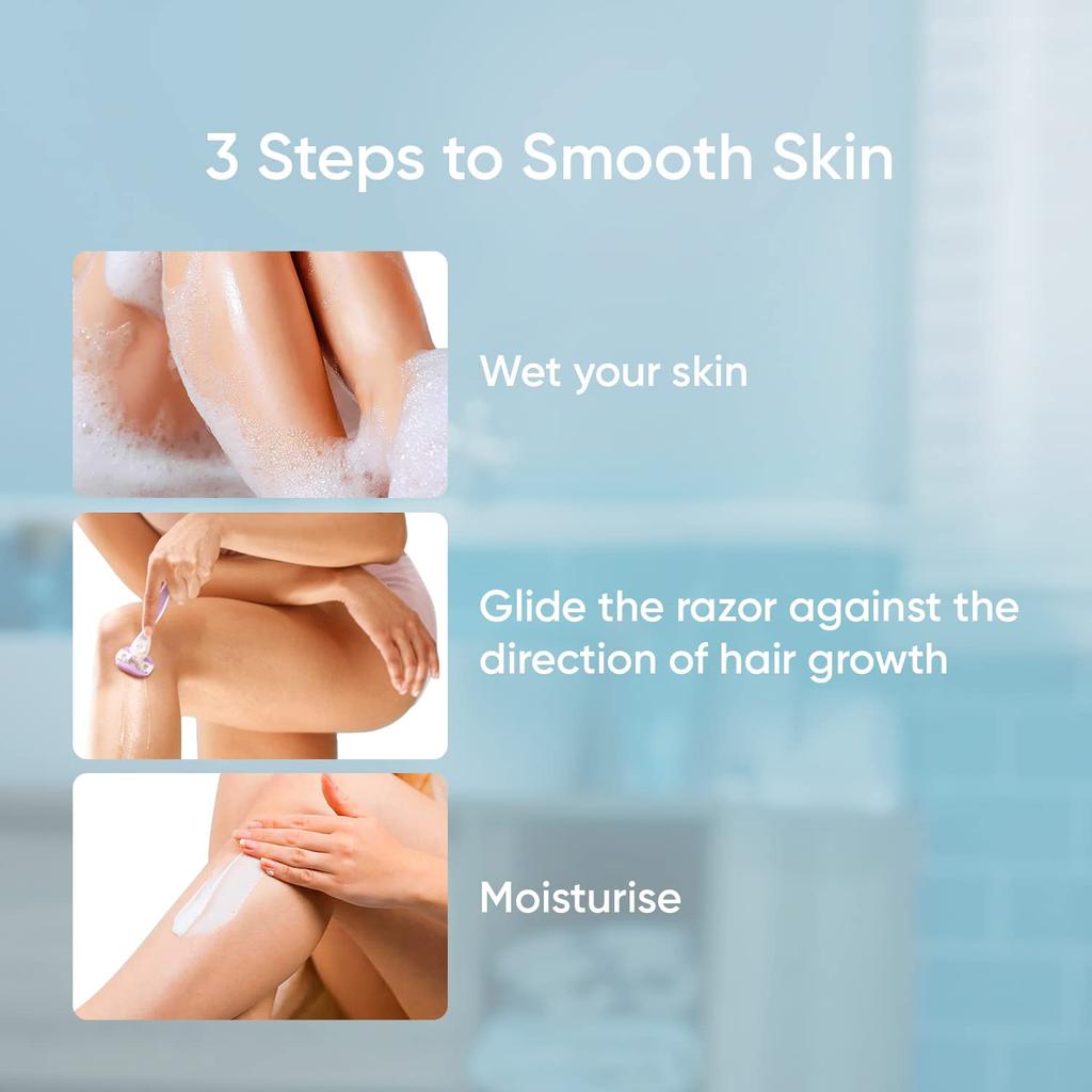 Gillette Venus Comfort glide Haarentfernungsrasierer für Frauen mit Avocadoölen & Körperbutter, Freesienduft, 1 Stück