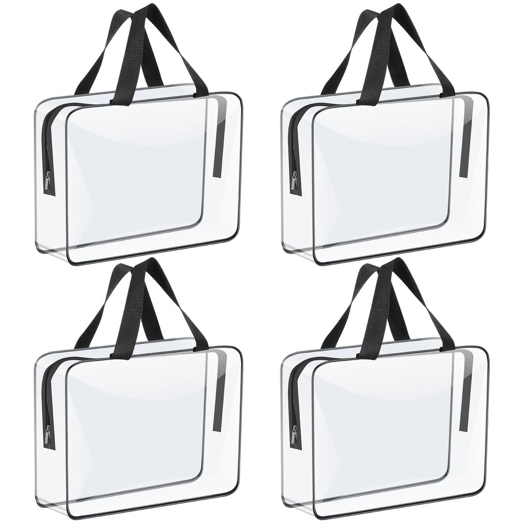 4/6 Stück PVC Make-up Aufbewahrungstaschen Tragbar Große Kapazität Wasserdicht Transparente Organizer-Tasche mit Reißverschluss für Reise Waschen Haushalt
