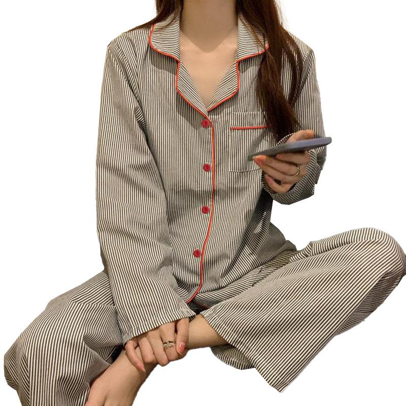 Pajamas Women'S New Long-Sleeved Summer Wear Suit Spring And Autumn Women'S Students Loose Loungewear