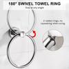 Steel Toilet Stainless Roll Holder And Towel Ring Set Wall Mounted Bathroom Tool