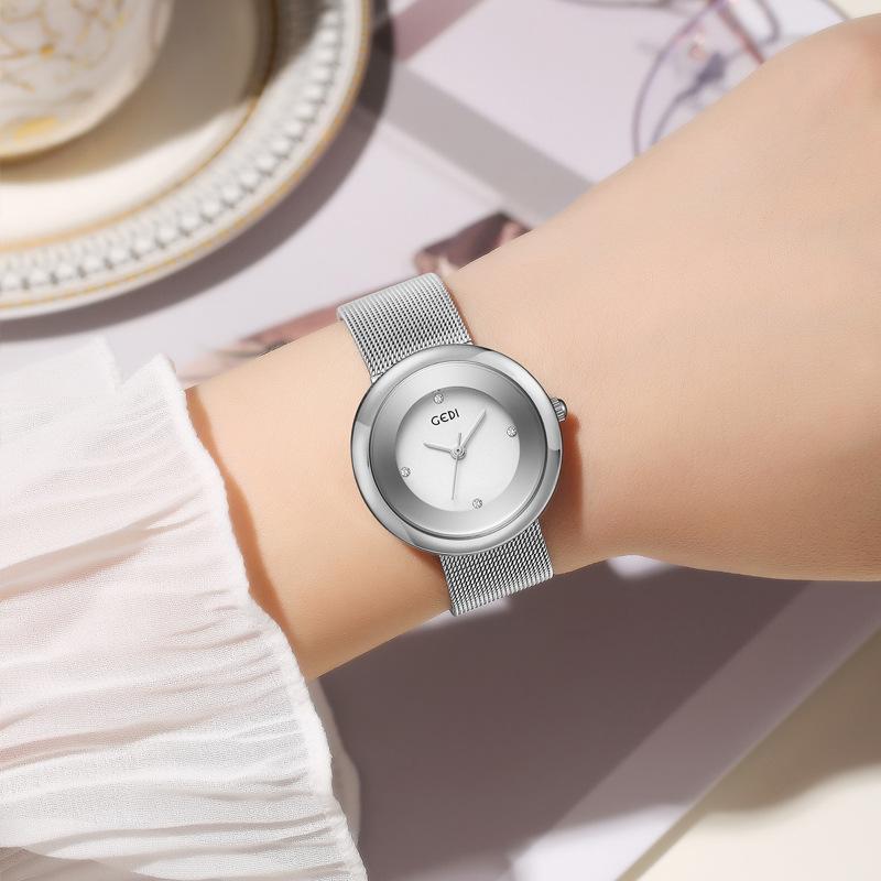 Premium Sense Mesh Strap Watch Women'S Niche Light Luxury Watch Women'S Waterproof Quartz Watch