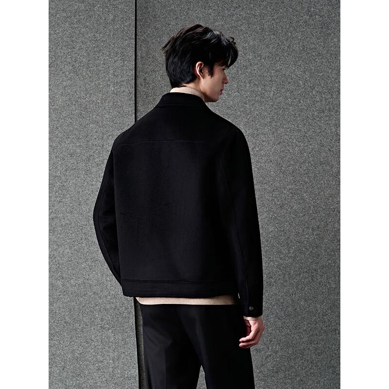GXG Men's Black 100% Wool Short Commuter Coat