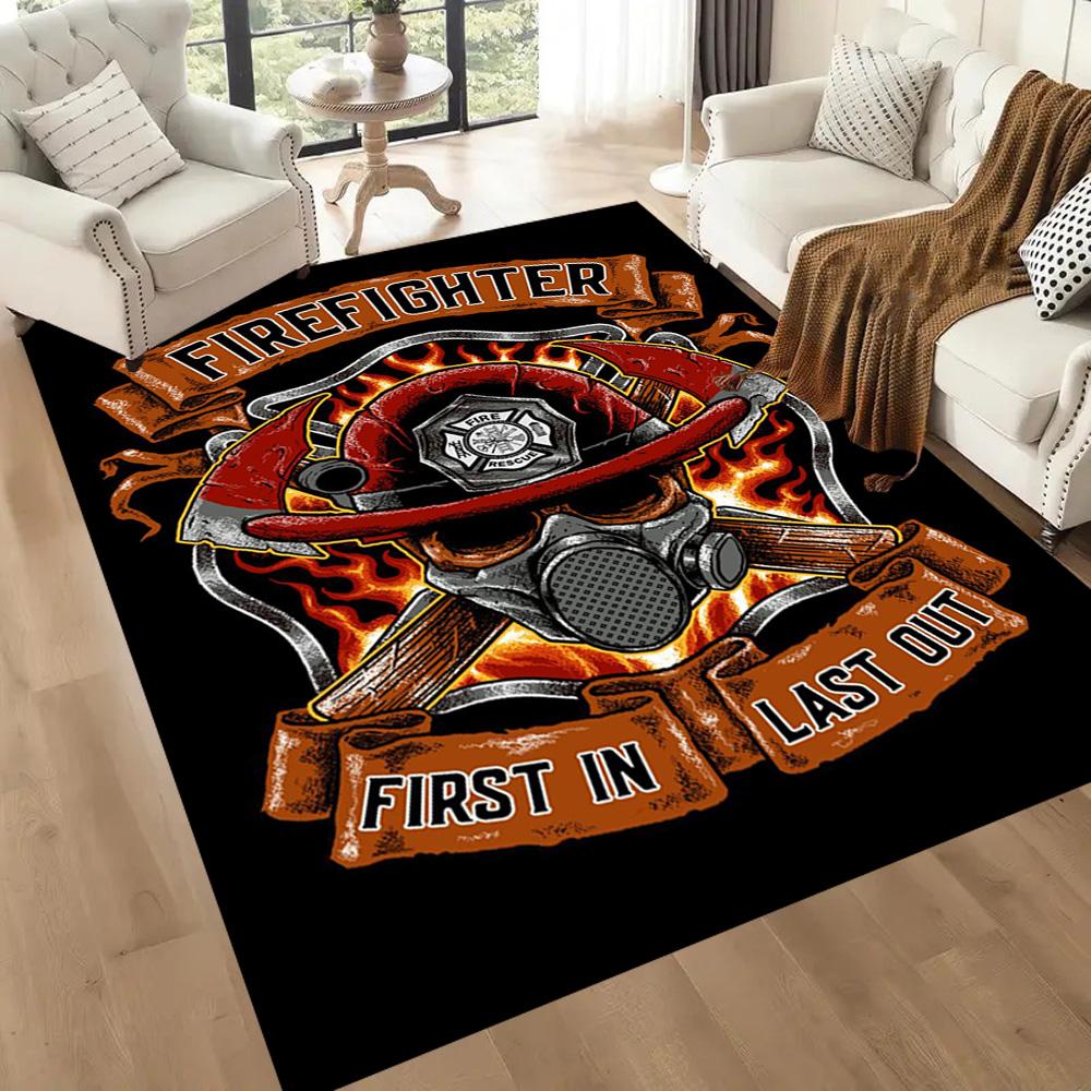 Haz-mat Skull And Axes Floor Mats for Living Room, Bedroom and Room Decoration Are Suitable for Gifts.