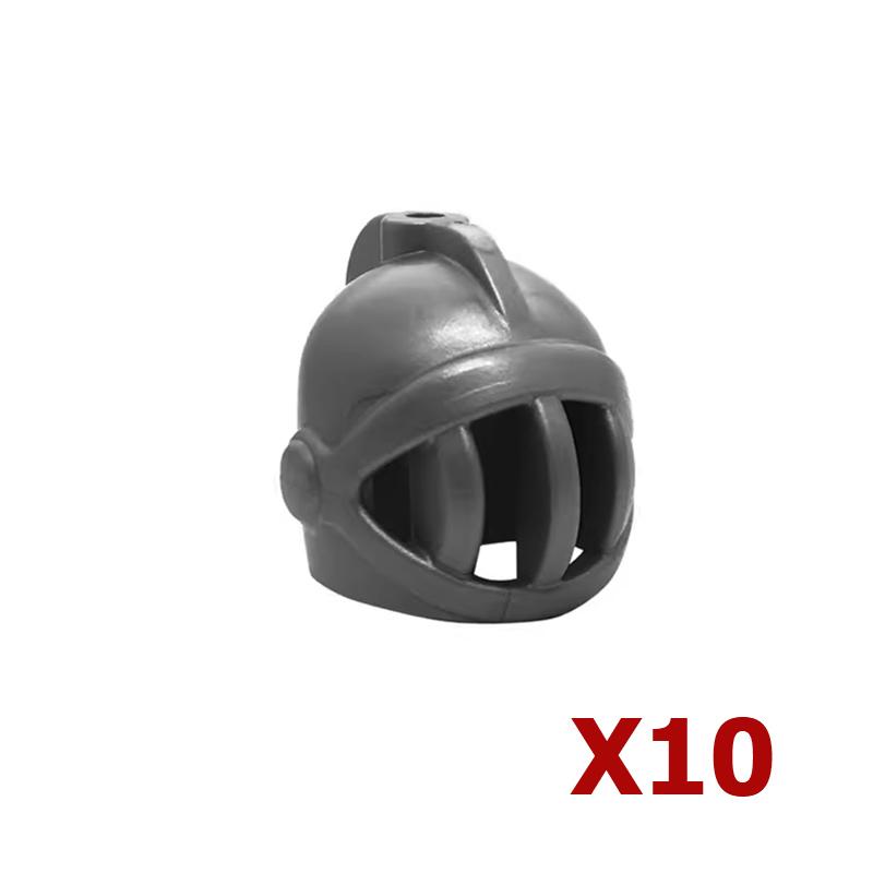 MOC Baustein Mittelalter Ritter Römischer Soldat Zubehör Helm Kopfbedeckung Flammenfeder Schwarzer Adler Schild König Umhang Ziegelstein Spielzeug