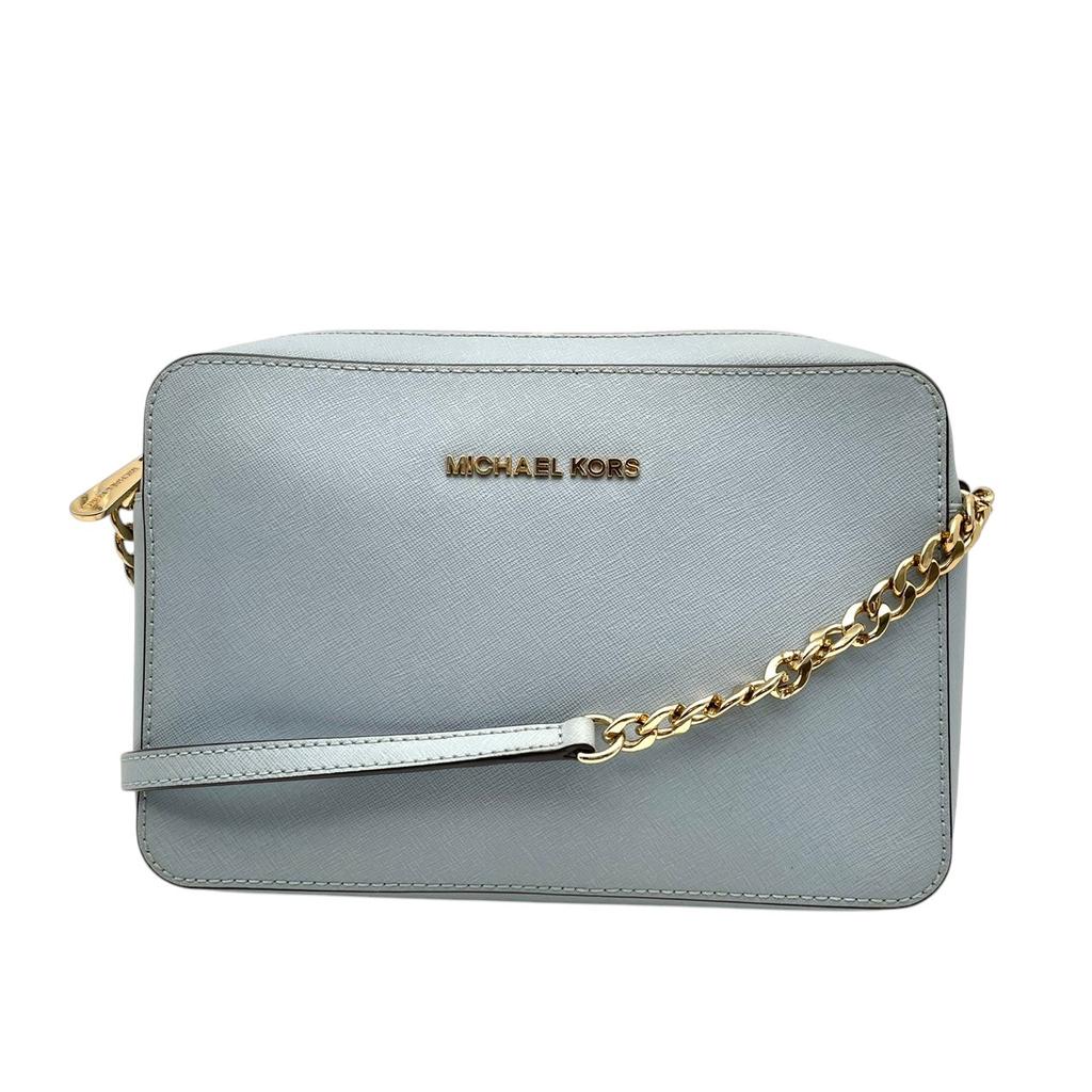 Used Michael Kors Cross Body Bag JET SET JET SET ITEM EW Large Crossbody BagShoulder Bag Light Blue/blue Leather Women