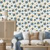 Wallpaper Flowers White, Light Gray, Turquoise and Cream 50x1000