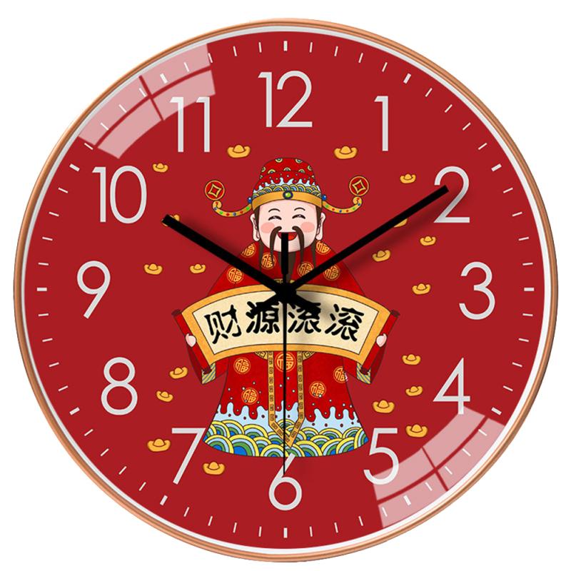Chinese National Style Wall Clock Silent Quartz Movement For Bedroom Living Room Dining Room
